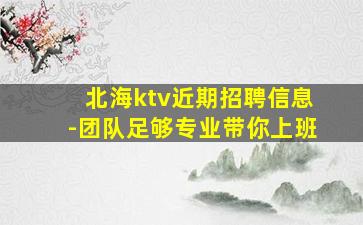 北海ktv近期招聘信息-团队足够专业带你上班